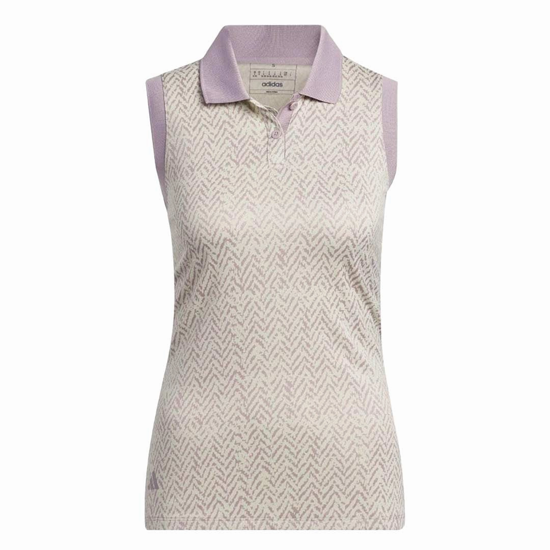Non Restrictive Armholes Multi Directional Flex adidas - Women's Ultimate365 Jacquard Sleeveless Polo (IP8691)