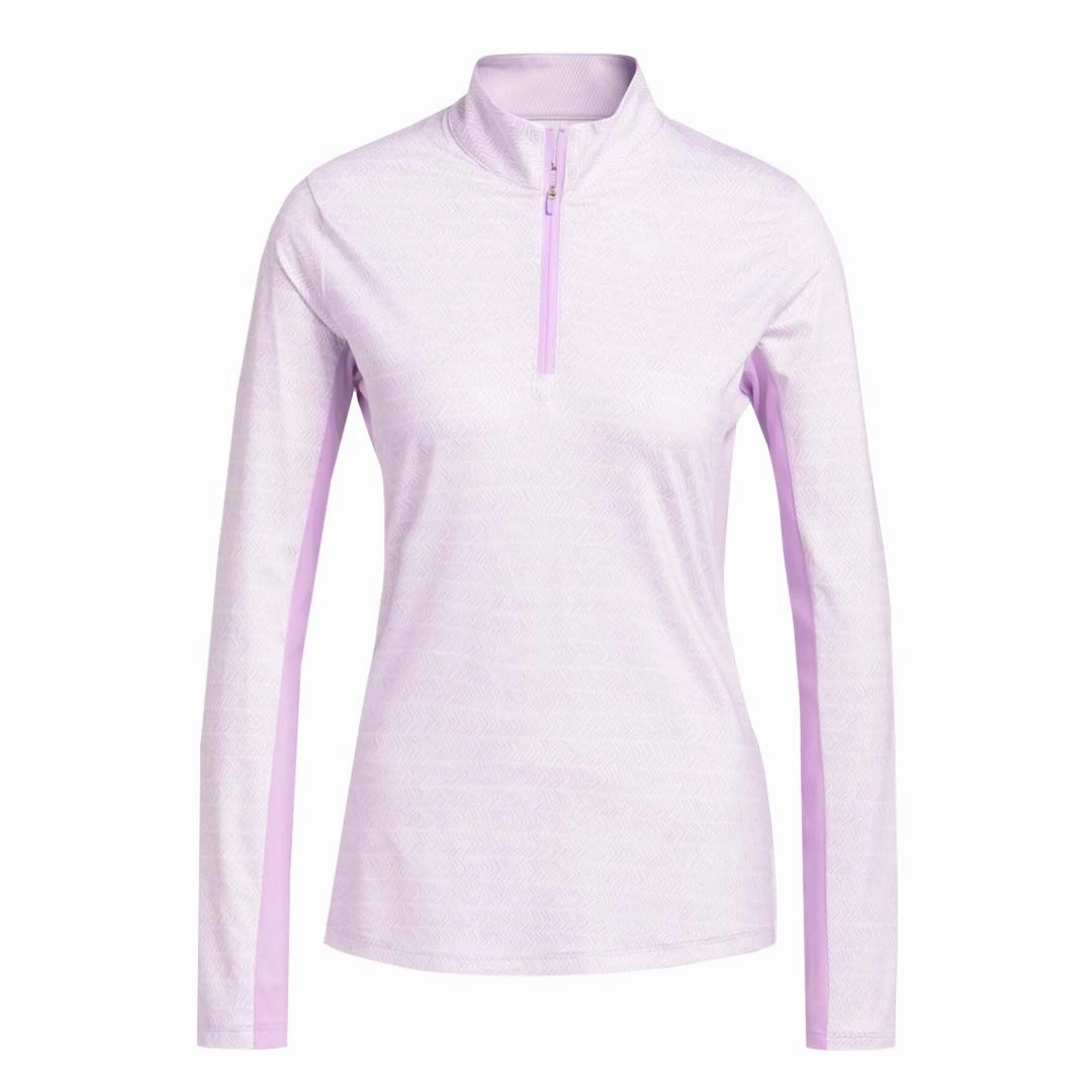 adidas - Women's Ultimate365 Long Sleeve 1/4 Zip Polo (HG6953) Sporty Appeal Elastic Cuff Retention