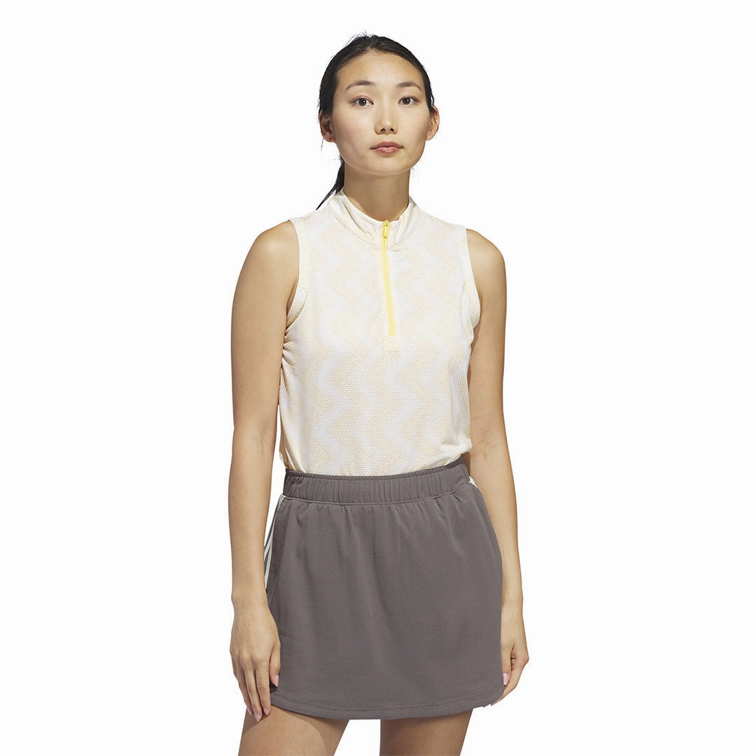 adidas - Women's Ultimate365 Ottoman Printed Sleeveless Polo (IP4232) Fit For Action