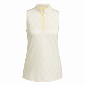 Durable Double Stitched Seams Pre Shrunk Fabric adidas - Women's Ultimate365 Ottoman Printed Sleeveless Polo (IP4232)