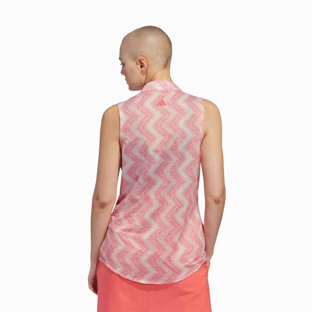 adidas - Women's Ultimate365 Ottoman Printed Sleeveless Polo (IP4233) Quick Adapt Fibers