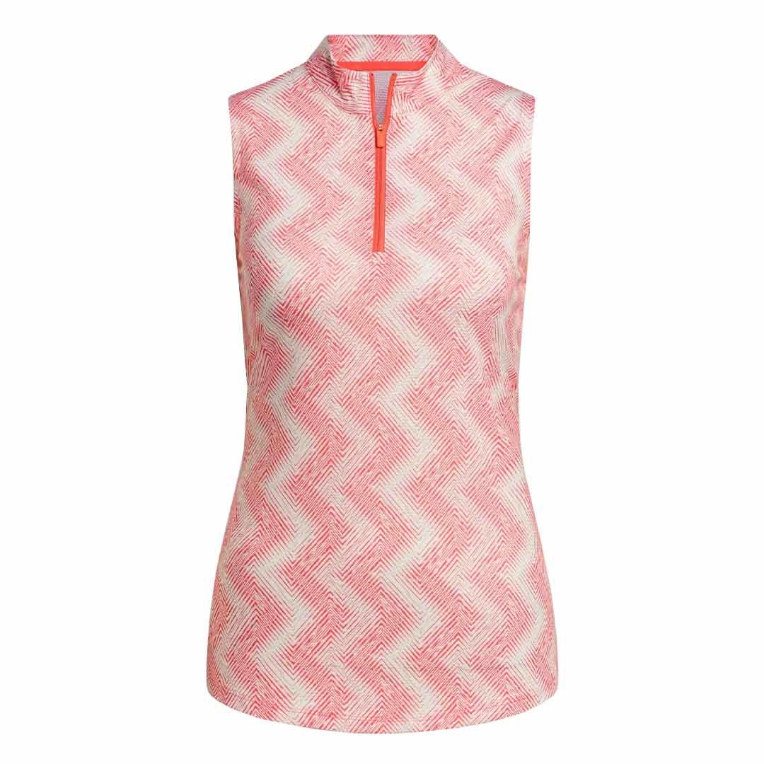 Relaxed Silhouette adidas - Women's Ultimate365 Ottoman Printed Sleeveless Polo (IP4233)