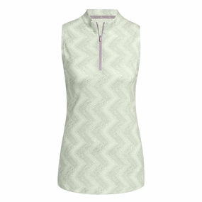 Rolling Storage Pocket adidas - Women's Ultimate365 Ottoman Printed Sleeveless Polo (IP8689)