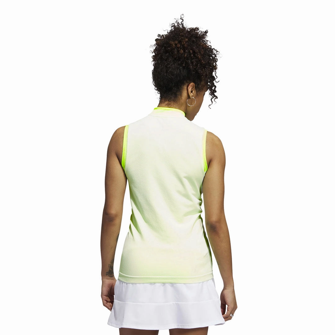 adidas - Women's Ultimate365 Primeknit Sleeveless Polo (HY7207) Adjustable Hem Drawcord