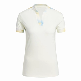 adidas - Women's Ultimate365 Print Short Sleeve Polo (IP4229) Workout Fit Brushed Interior