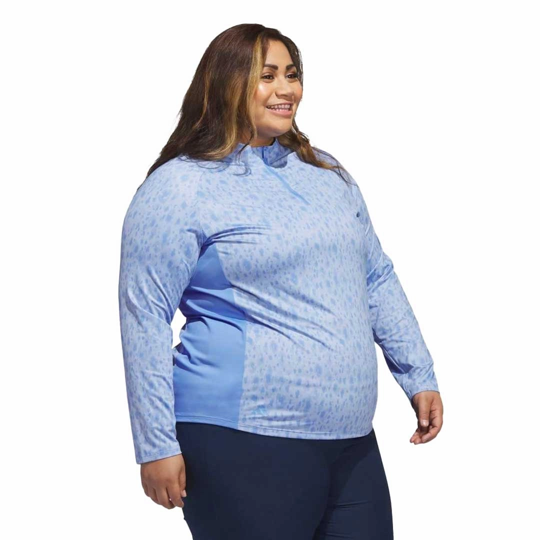 Game mode adidas - Women's Ultimate365 Quarter Zip Long Sleeve Golf Polo (Plus Size) (HT1248)