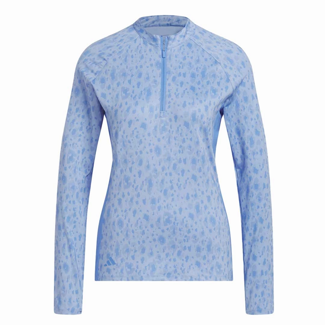Flexible Drop Shoulder Cut adidas - Women's Ultimate365 Quarter Zip Long Sleeve Golf Polo (Plus Size) (HT1248)