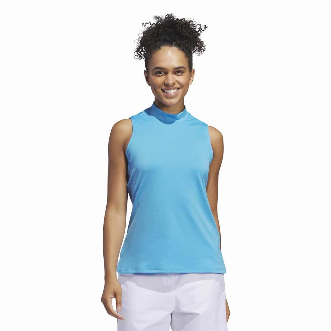 adidas - Women's Ultimate365 Sleeveless Mock Neck Polo (IP4249) Lightweight Weave
