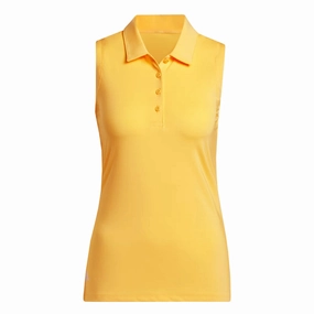 adidas - Women's Ultimate365 Solid Sleeveless Polo (IP4218) Ribbed Hem Detail Performance Driven