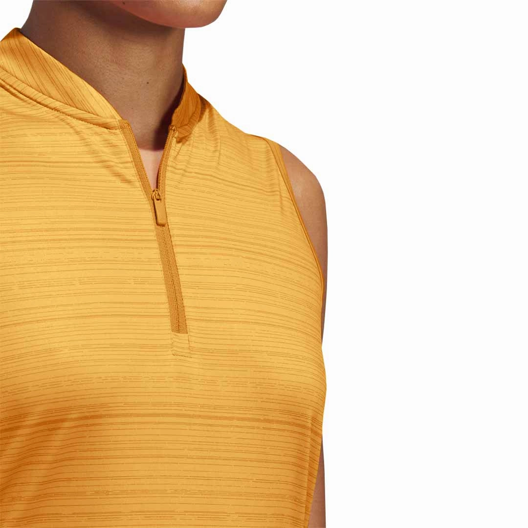 adidas - Women's Ultimate365 Stripe Sleeveless Polo (IT7209) Sweat Wicking Technology