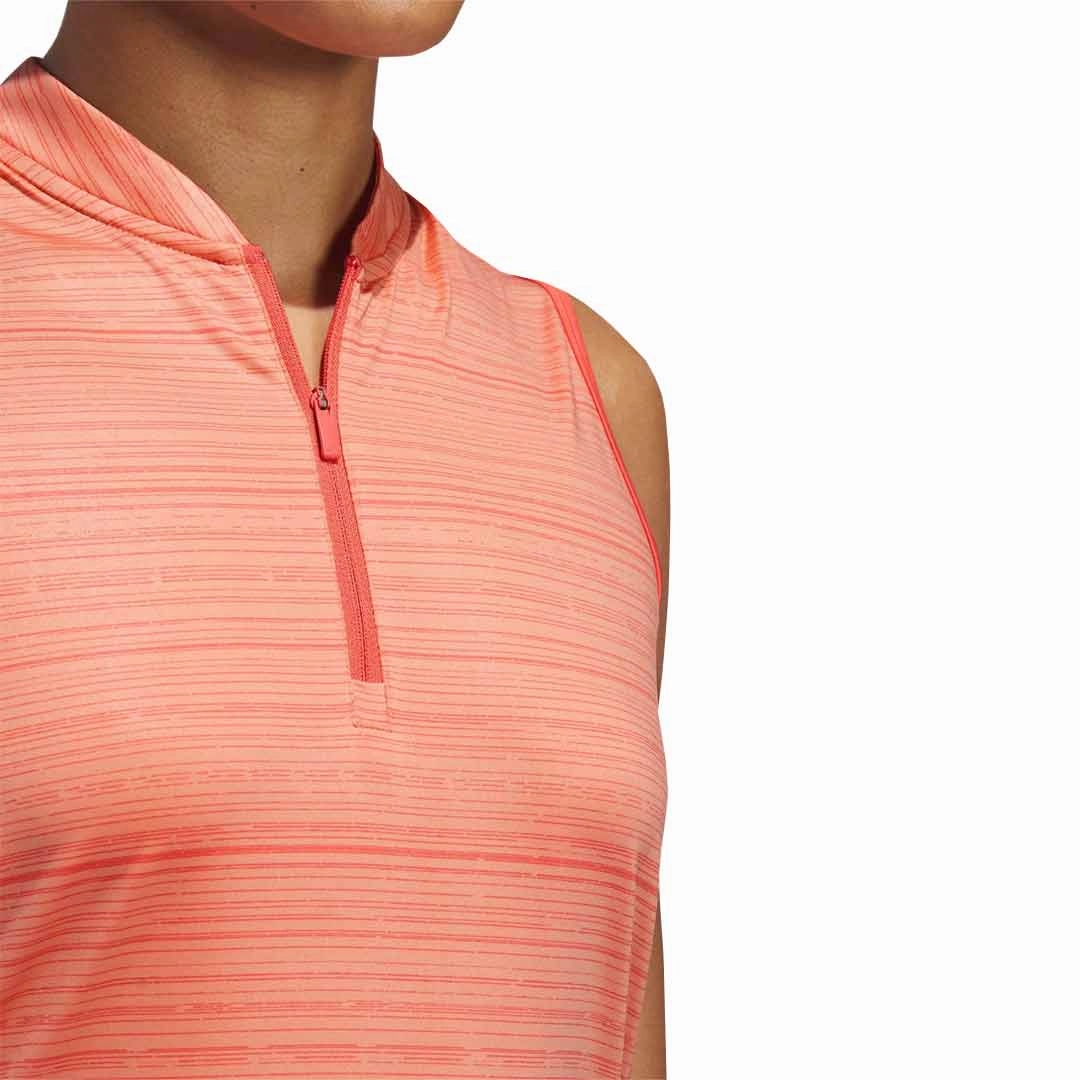 adidas - Women's Ultimate365 Stripe Sleeveless Polo (IT7210) Action Fit