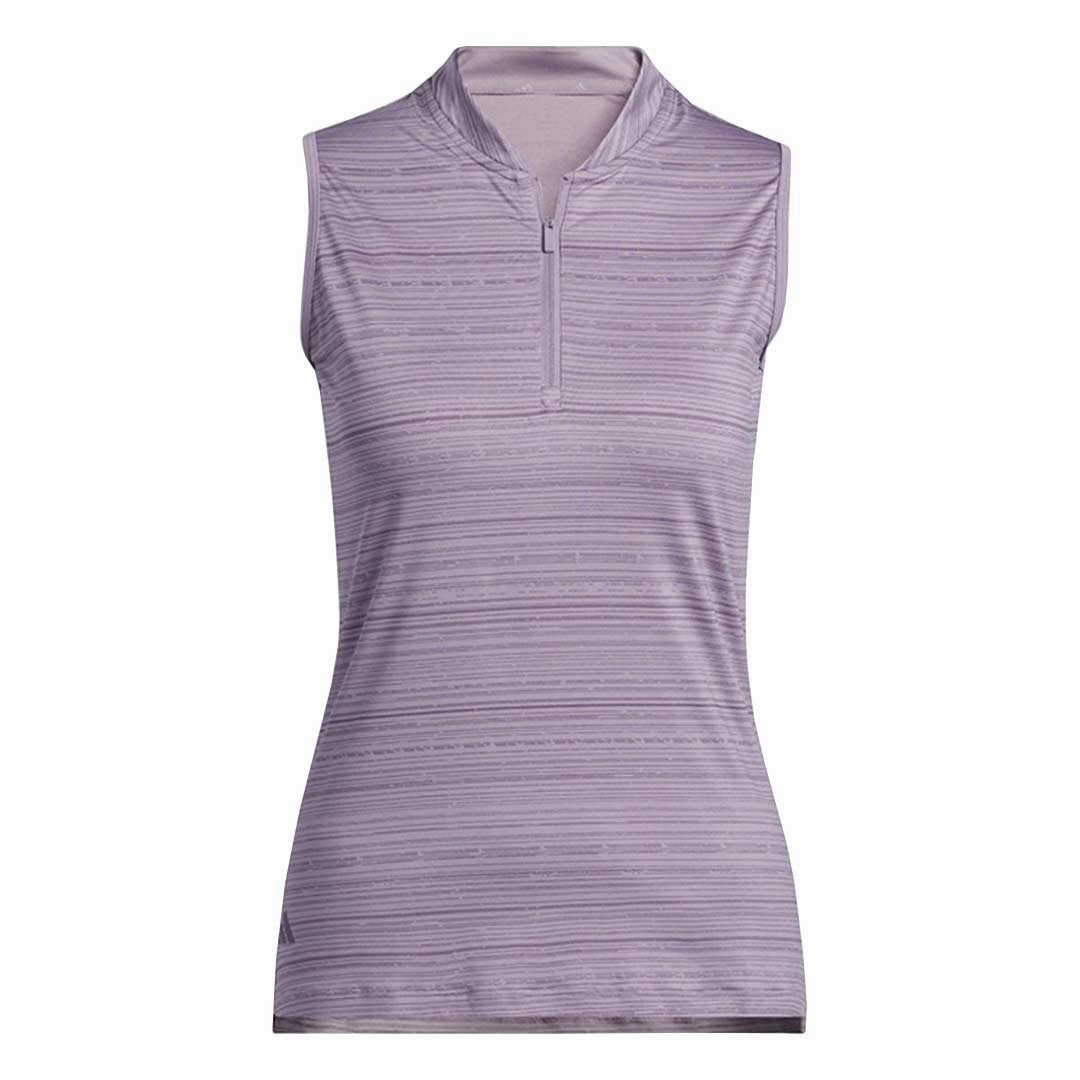 adidas - Women's Ultimate365 Stripe Sleeveless Polo (IV9270) match day Comfort Driven