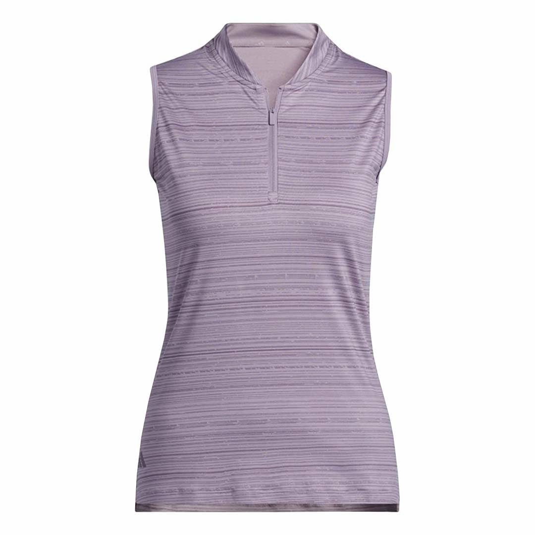 Bold Lettering adidas - Women's Ultimate365 Stripe Sleeveless Polo (IV9270)