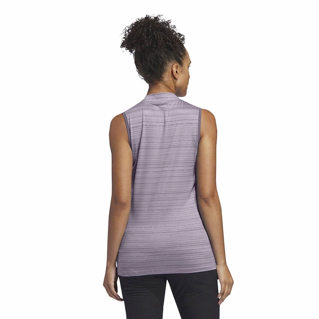 adidas - Women's Ultimate365 Stripe Sleeveless Polo (IV9270) Sublimation Ready Fabric Carbon Neutral Production