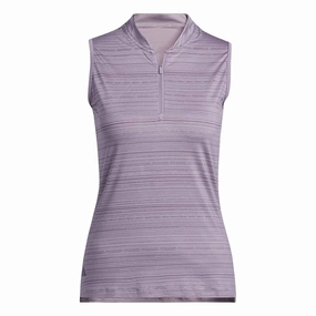adidas - Women's Ultimate365 Stripe Sleeveless Polo (IV9270) match day Comfort Driven