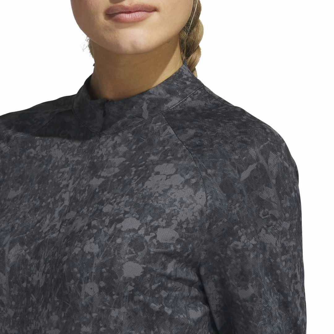 Reinforced Shoulder Structure Rush Hour adidas - Women's Ultimate365 Tour Long Sleeve Printed Golf Polo (HT1228)