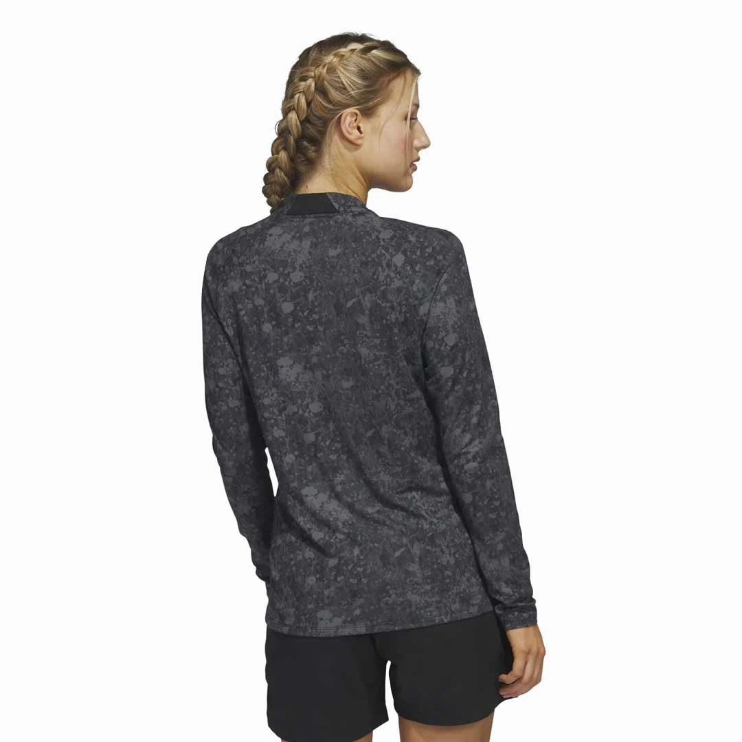 adidas - Women's Ultimate365 Tour Long Sleeve Printed Golf Polo (HT1228) Easy Flow