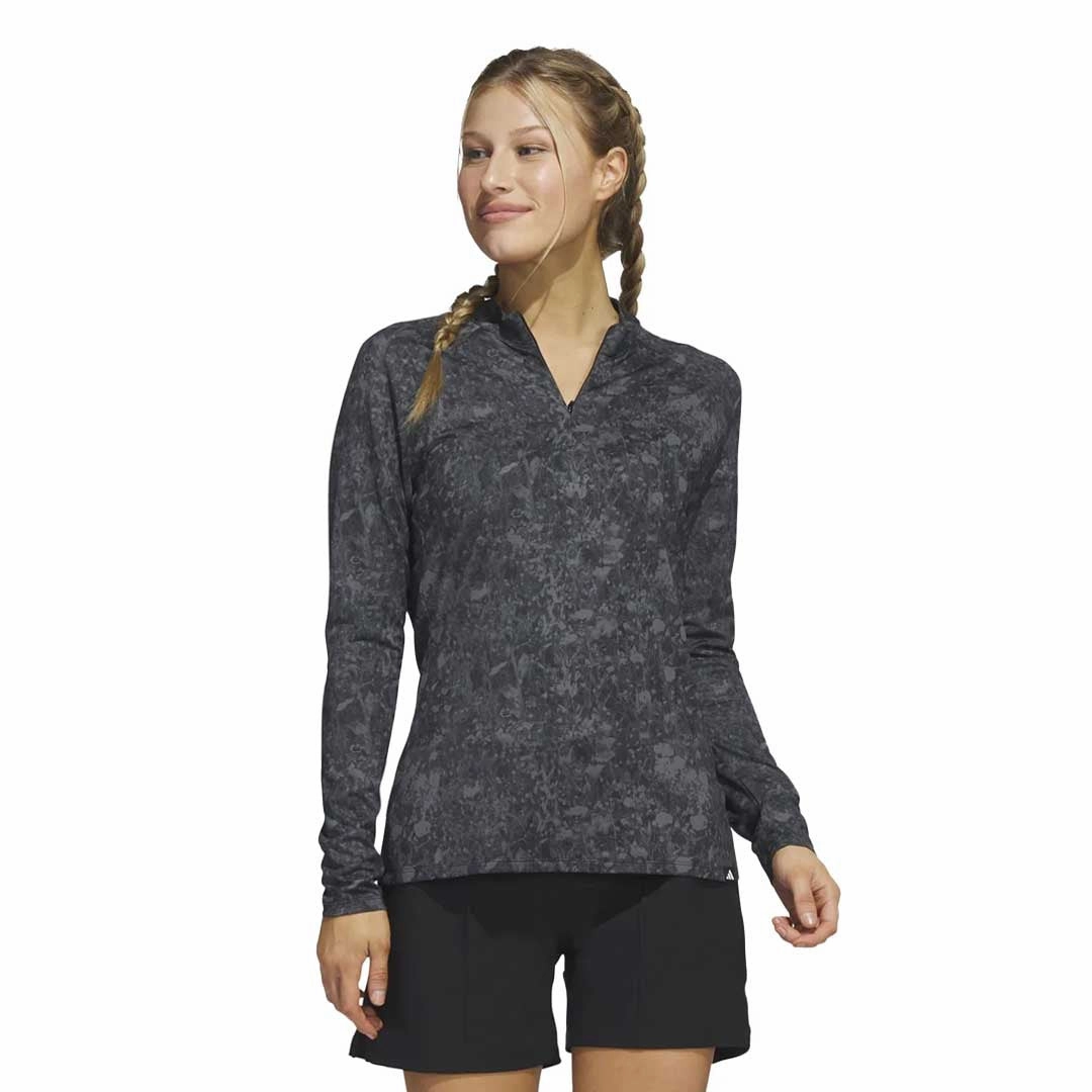 adidas - Women's Ultimate365 Tour Long Sleeve Printed Golf Polo (HT1228) Flexible Design