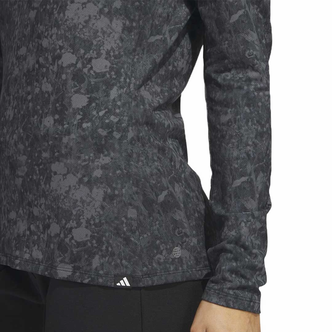 Durable Double Stitched Ultraviolet Protection Fabric adidas - Women's Ultimate365 Tour Long Sleeve Printed Golf Polo (HT1228)