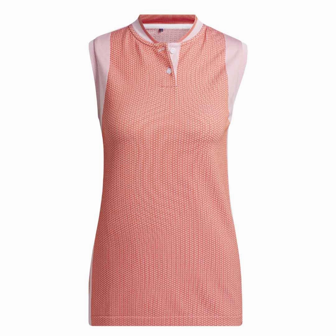 adidas - Women's Ultimate365 Tour Sleeveless Primeknit Golf Polo (HS8948) Action Wear Non Restrictive Mobility Cut