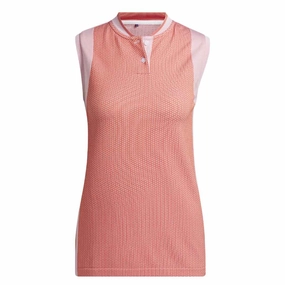 adidas - Women's Ultimate365 Tour Sleeveless Primeknit Golf Polo (HS8948) Action Wear Non Restrictive Mobility Cut