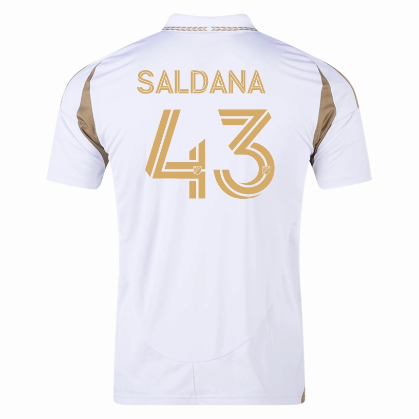 Raglan sleeves adidas Adam Salda?a LAFC Away Jersey 25/26 (White/Gold)