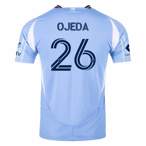 adidas Agust??n Ojeda New York City FC Authentic Home Jersey 25/26 w/ MLS Patches (Bahia Light Blue) Versatile Outfit Everyday Motion