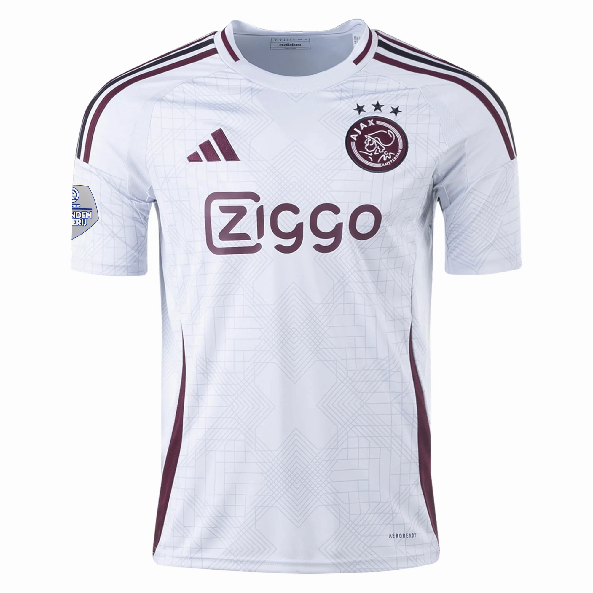 Bonded Seamless Easy Care Material adidas Ajax Third Jersey 24/25 w/ Eredivisie Patch (Cool Grey)