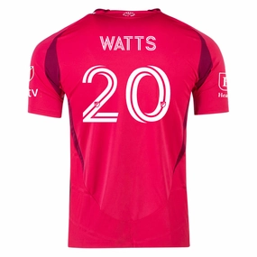 Durable Moisture Management adidas Akil Watts St. Louis FC Authentic Home Jersey 25/26 (Power Pink)