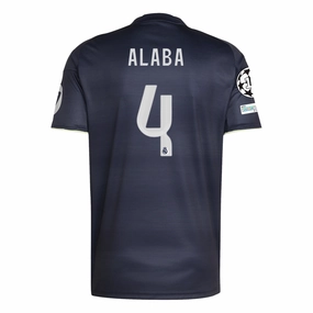 Flexible Knit Construction adidas Alaba Real Madrid 25/26 Away Jersey w/ Champions League Patches (Legend Ink)