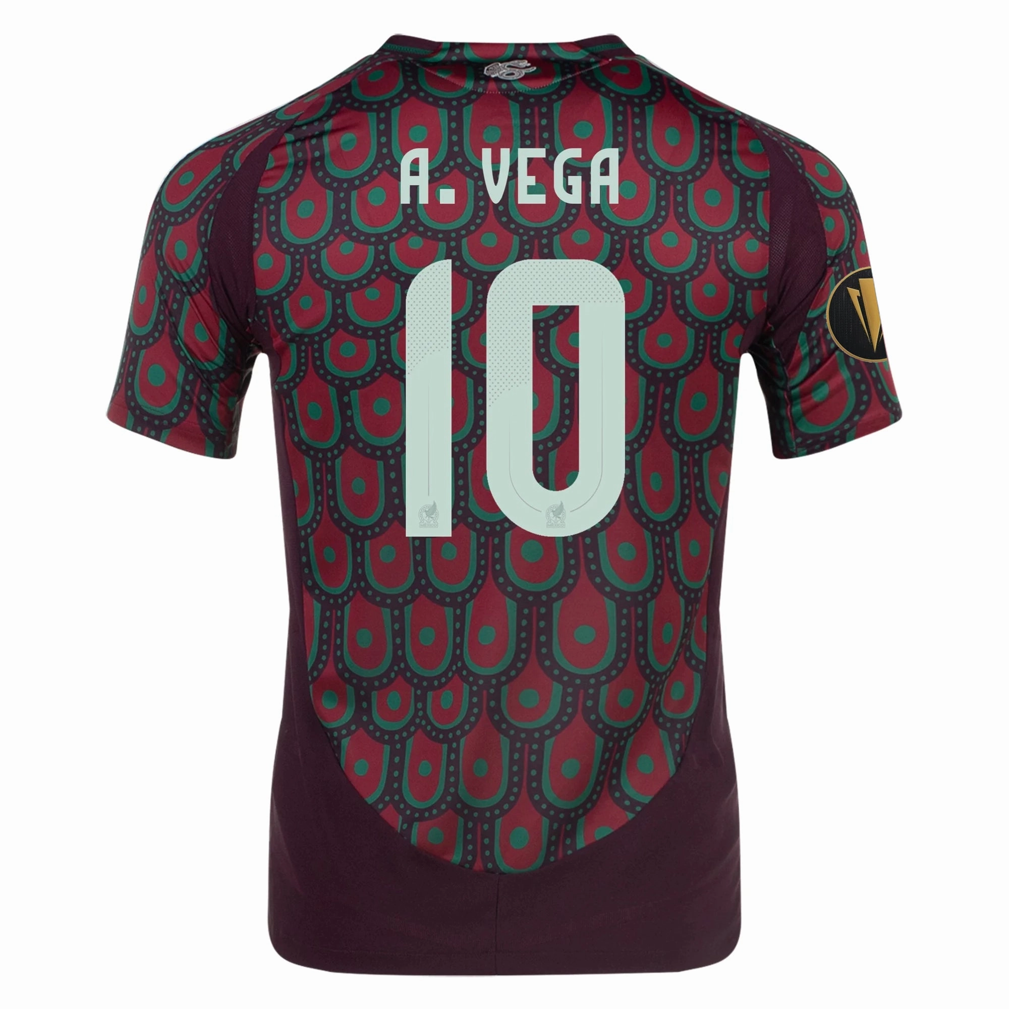 Smooth Lock Stitching adidas Alexis Vega Mexico Authentic Home Jersey 24/25 w/ Gold Cup 2025 Patches (Multicolor)