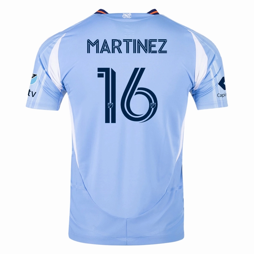warm weather adidas Alonso Mart??nez New York City FC Authentic Home Jersey 25/26 w/ MLS Patches (Bahia Light Blue)