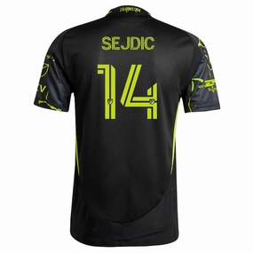 Reflective Safety Details adidas Amar Sejdi? Columbus Crew Authentic Away Jersey w/ MLS Patches 25/26 (Black/Yellow)