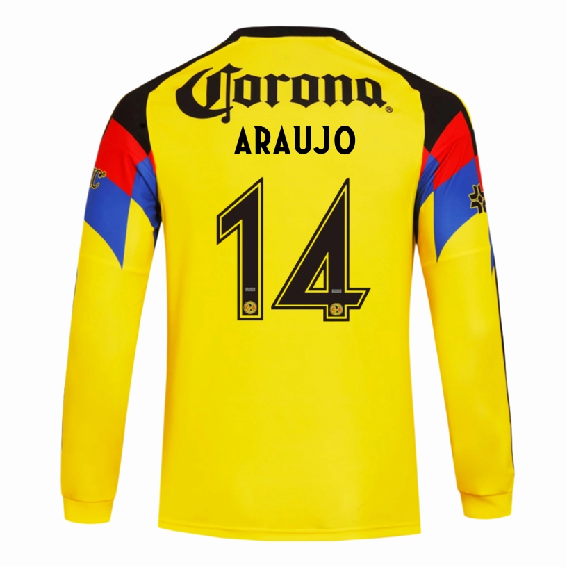 adidas Araujo Club Am??rica 25/26 Long Sleeve Home Jersey (Yellow) Airflow Optimized
