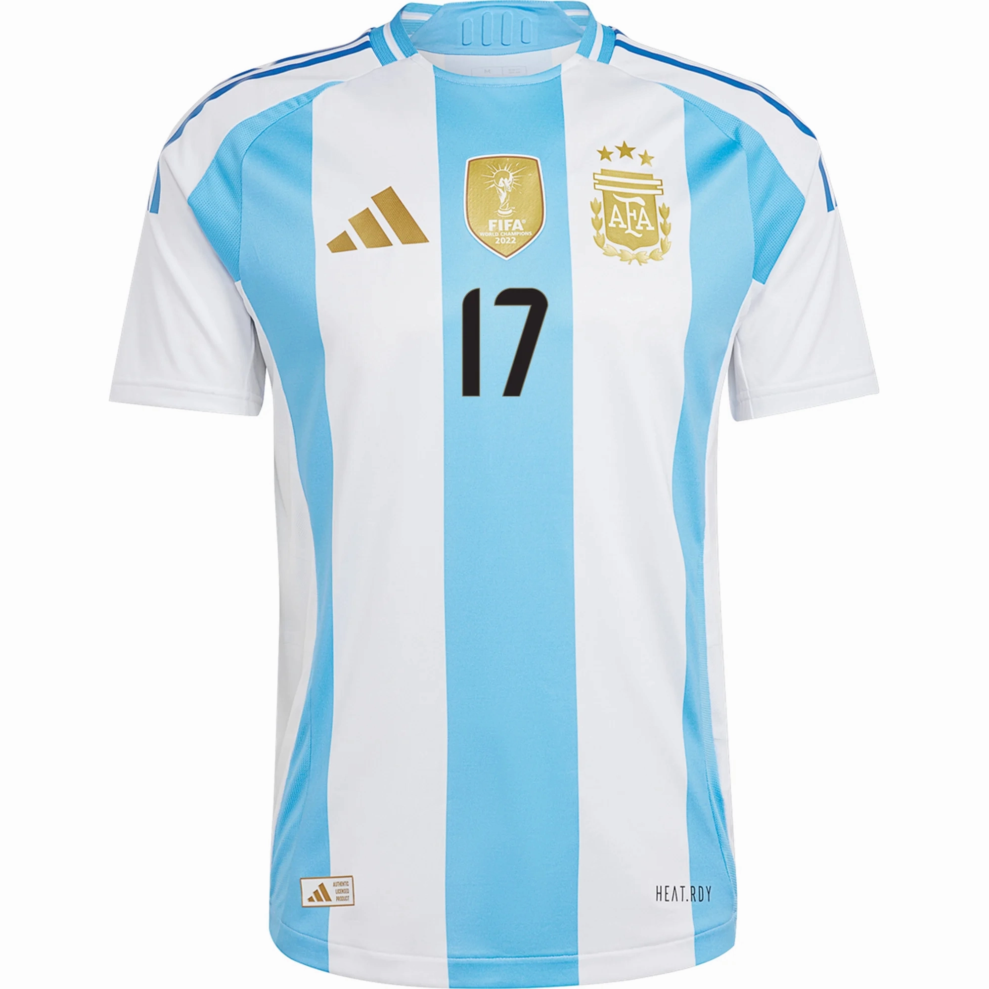 Contoured Ergonomic Fit adidas Argentina Authentic Alejandro Garnacho Home 24/25 (White/Blue Burst)