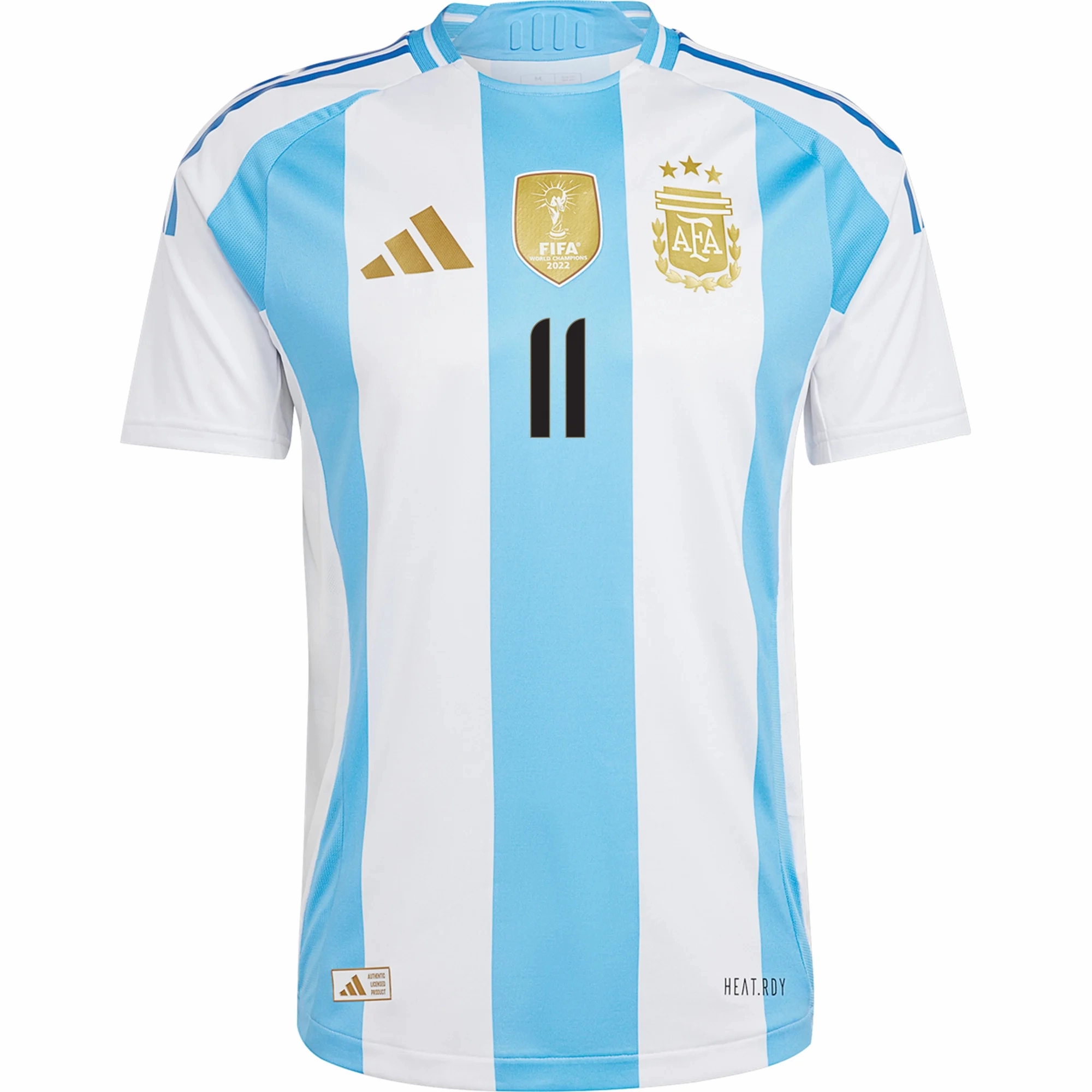 Non Slip Collar Tagless Label Design adidas Argentina Authentic Angel Di Maria Home 24/25 (White/Blue Burst)