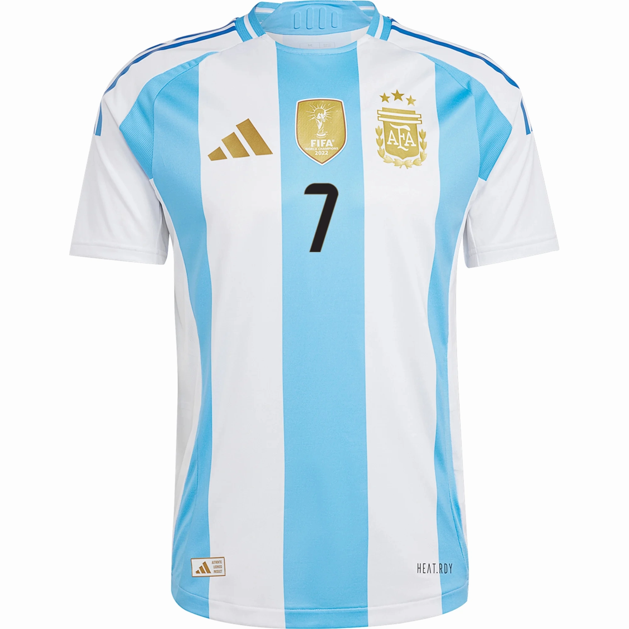 Relaxed Neckline adidas Argentina Authentic Rodrigo De Paul Home 24/25 (White/Blue Burst)