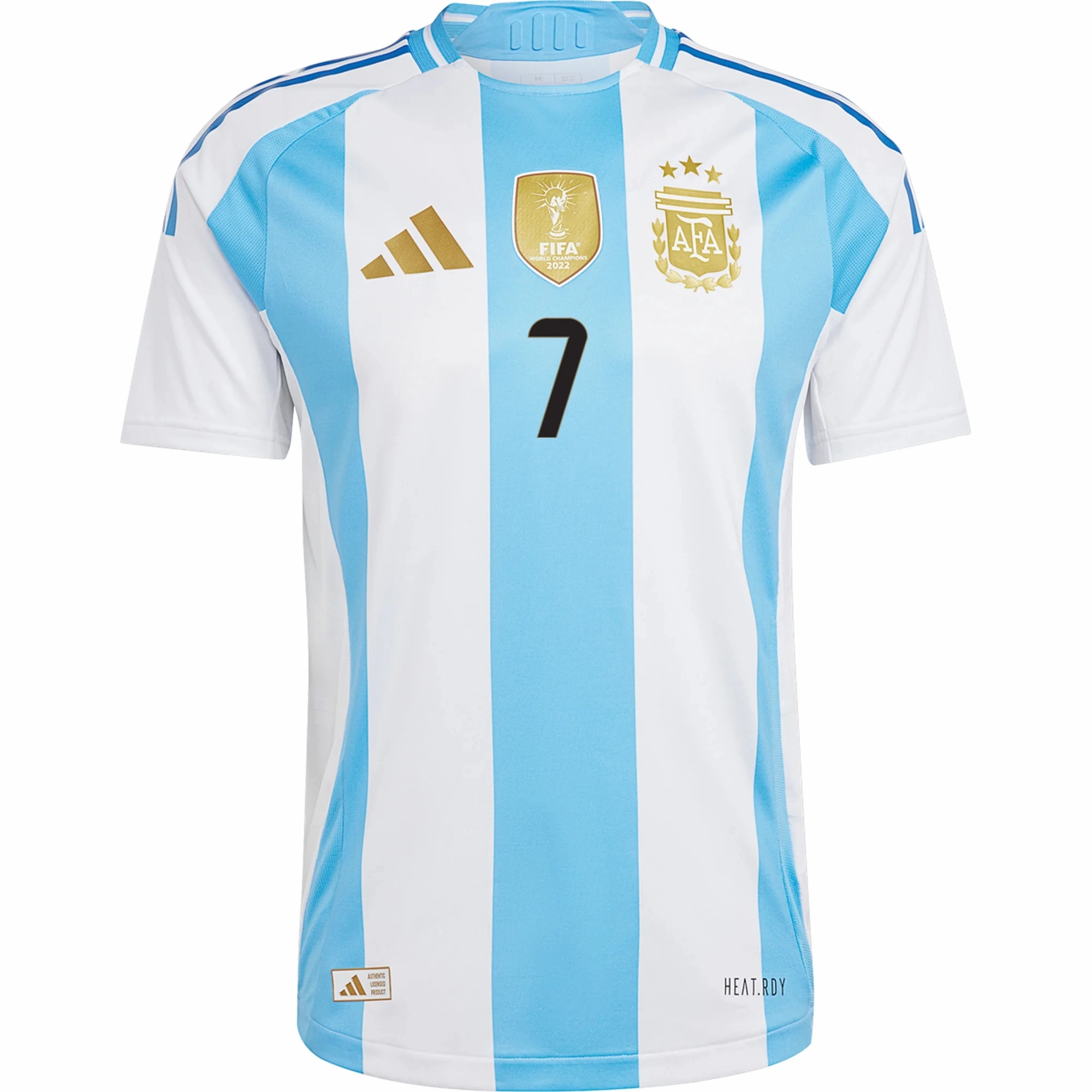 adidas Argentina Authentic Rodrigo De Paul Home 24/25 (White/Blue Burst) Casual Movement Flatlock Seam Technology