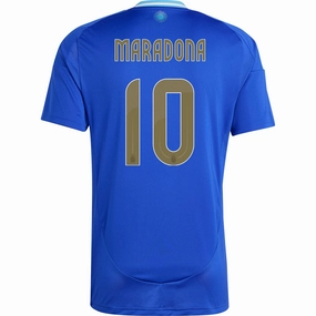 adidas Argentina Diego Maradona Away Jersey 24/25 (Lucid Blue/Blue Burst) Abrasion Defensive Layer Aerodynamic Cut