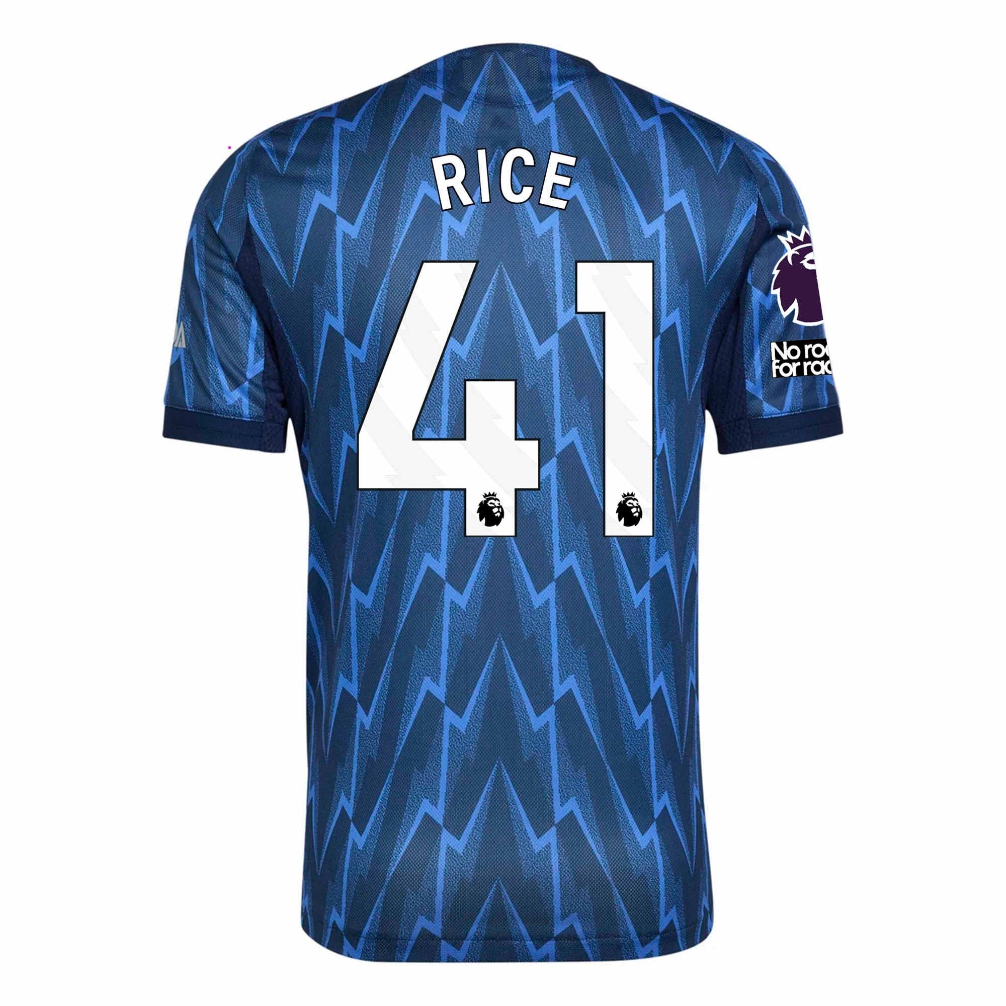 Tagless Label Design adidas Arsenal Authentic Declan Rice Away Jersey w/ EPL   No Room For Racism 25/26 (Indigo/Silver)