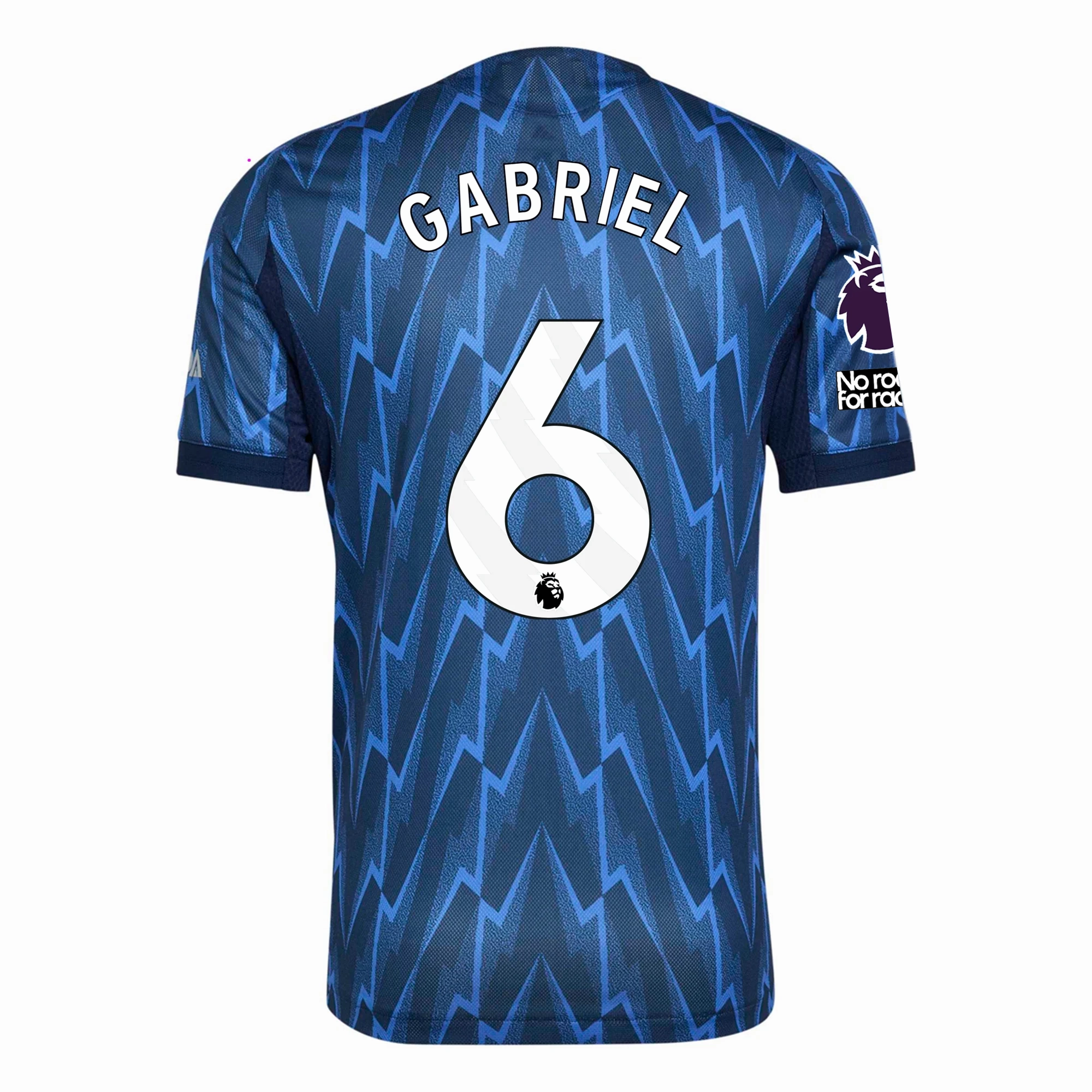 adidas Arsenal Authentic Gabriel Away Jersey w/ EPL   No Room For Racism 25/26 (Indigo/Silver) Outdoor Ready Cool Wear