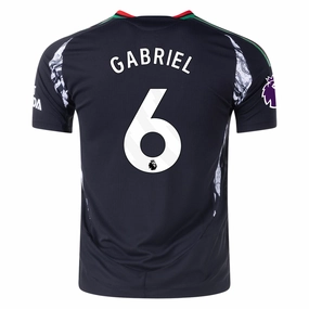 Modern Look Breathable Jersey Material adidas Arsenal Authentic Gabriel Away Jersey w/ EPL Patch 24/25 (Black)