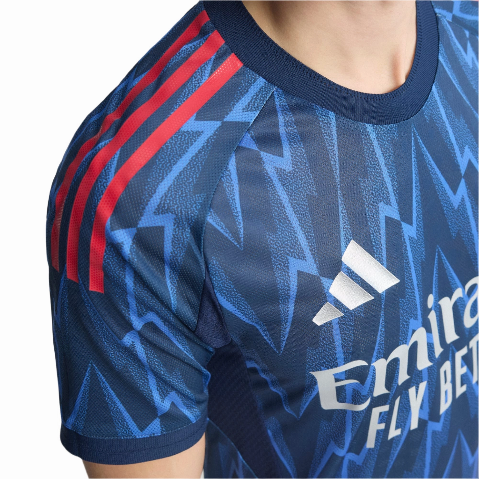 adidas Arsenal Authentic Kai Havertz Away Jersey w/ EPL   No Room For Racism 25/26 (Indigo/Silver) Game Day Dynamic Wear