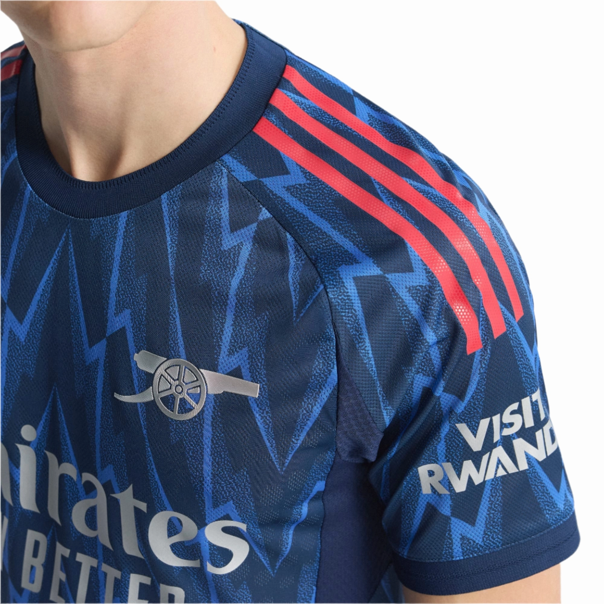 adidas Arsenal Authentic Kai Havertz Away Jersey w/ EPL   No Room For Racism 25/26 (Indigo/Silver) No Chafe