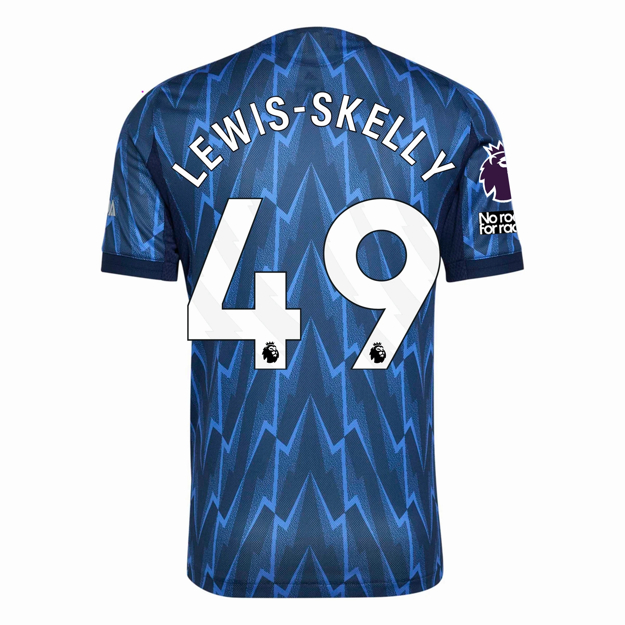 Comfort-Based Gear Sublimation Ready Fabric adidas Arsenal Authentic Lewis-Skelly Away Jersey w/ EPL   No Room For Racism 25/26 (Indigo/Silver)