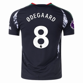 adidas Arsenal Authentic Martin Odegaard Away Jersey w/ EPL Patch 24/25 (Black) Sleek Comfort Tensile Strength Fabric