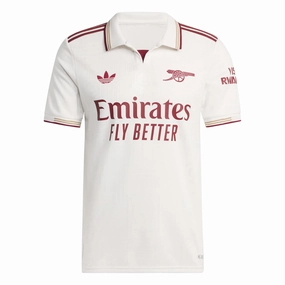Air Control adidas Arsenal Authentic Third Jersey 25/26 (White/Burgundy)