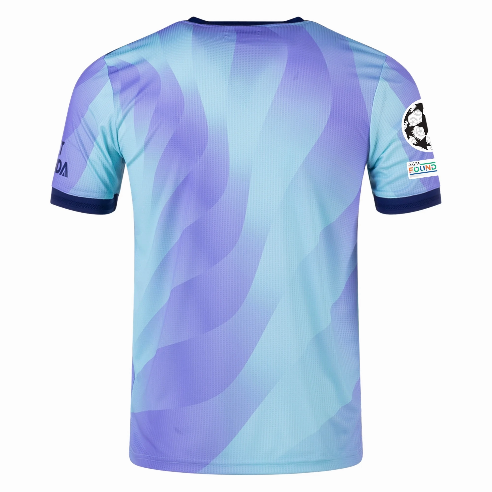 Everyday Motion Static Resistant Fabric adidas Arsenal Authentic Third Jersey w/ Champions League Patches 24/25 (Clear Aqua/Light Flash Purple)