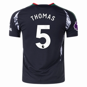 adidas Arsenal Authentic Thomas Partey Away Jersey w/ EPL Patch 24/25 (Black) Gear Ready Functional Design