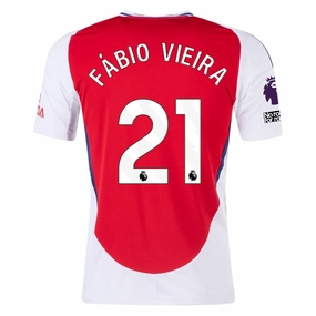 On The Go Slim Silhouette adidas Arsenal F??bio Vieira Home Jersey w/ EPL   No Room For Racism Patches 24/25 (Better Scarlet/White)